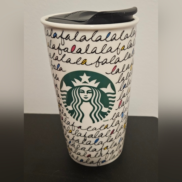 Starbucks Other - Starbucks Holiday FaLaLa 2011 Ceramic Coffee Tea Travel Tumbler